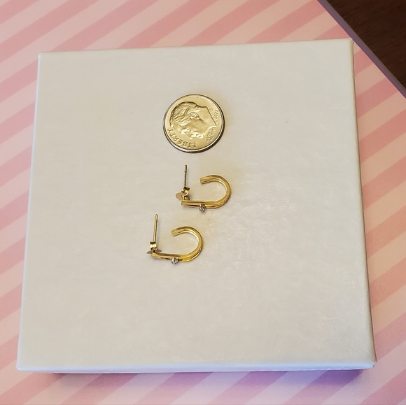 14K Gold Diamond Accent Earrings - Picture 9 of 14